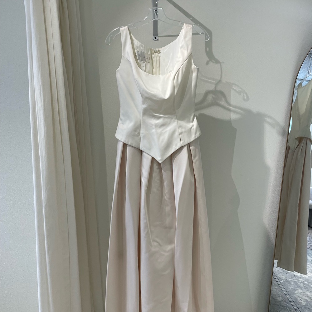 Chic drop waist vintage bridal gown